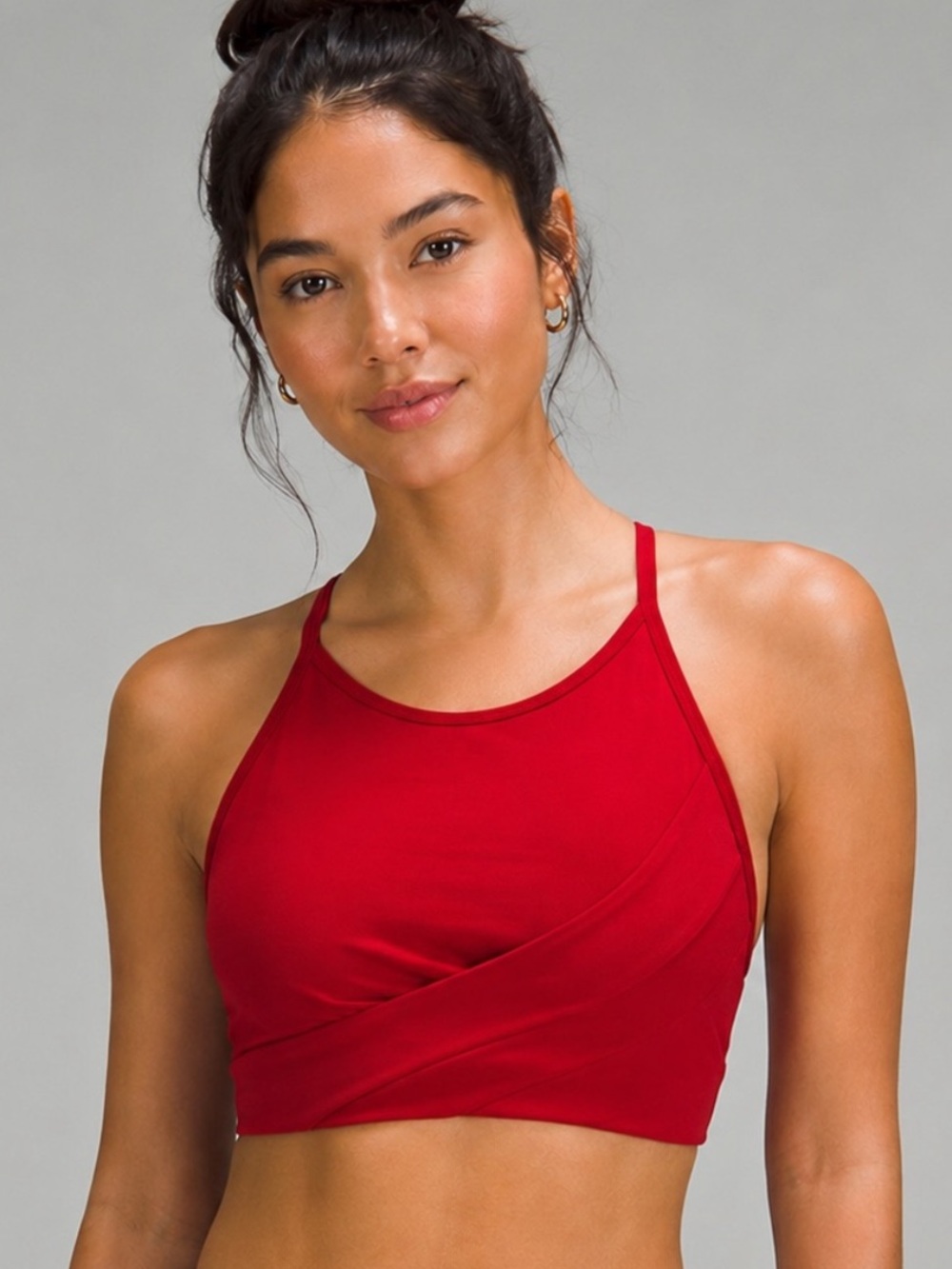 NWT Lululemon Flow Y Wrap-Front High-Neck Bra *Light Support, B/C Cup
College Cr